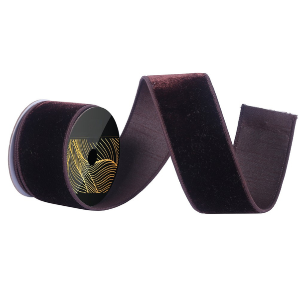 4" x 10 Yards Midnight Blue Velvet Dupion Ribb