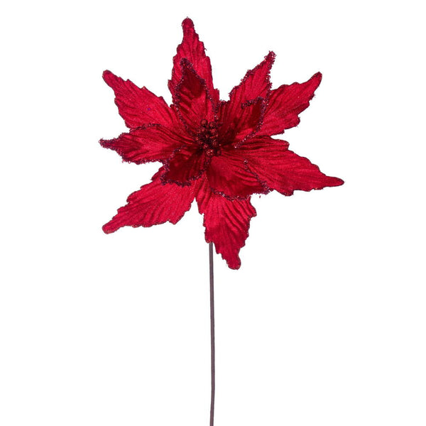 21.5" Poinsettia 12" Flower - Set of 6