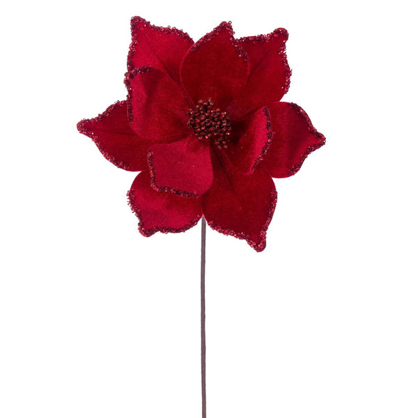 21.5" Poinsettia 10" Flower - Set of 6
