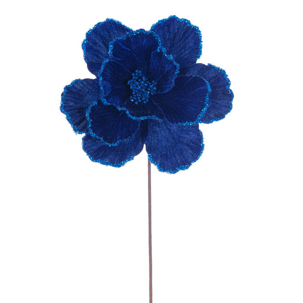 20" Velvet Magnolia 10" Flower - Set of 3