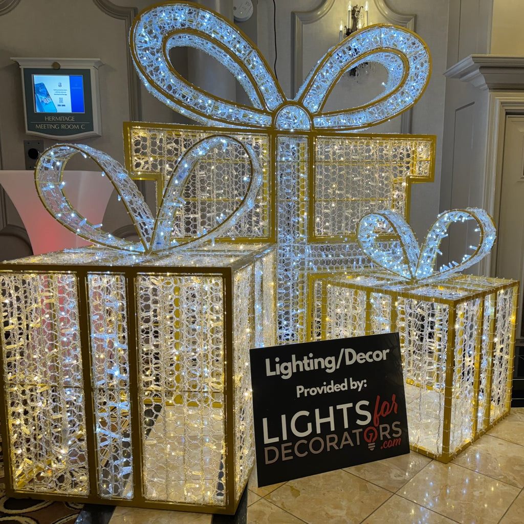 Premium Majestic Package – 3D Lighted Gift Box Display (12"–48")