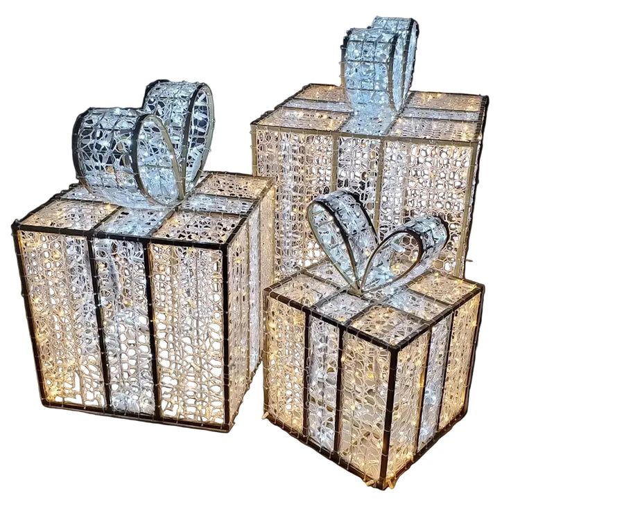 Premium Majestic Package – 3D Lighted Gift Box Display (12"–48")
