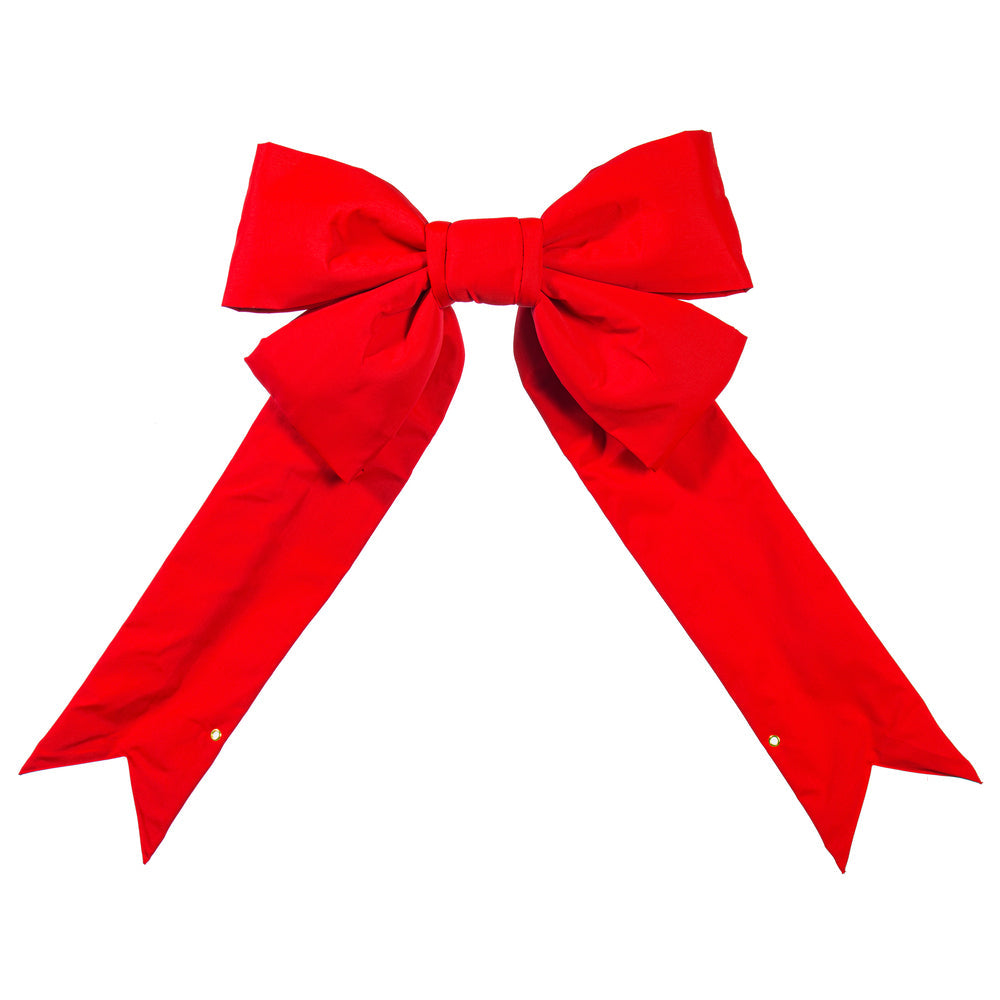 36" Canvas Structural Christmas Bow - Red - UV Treated 36"- Red- None — view 1