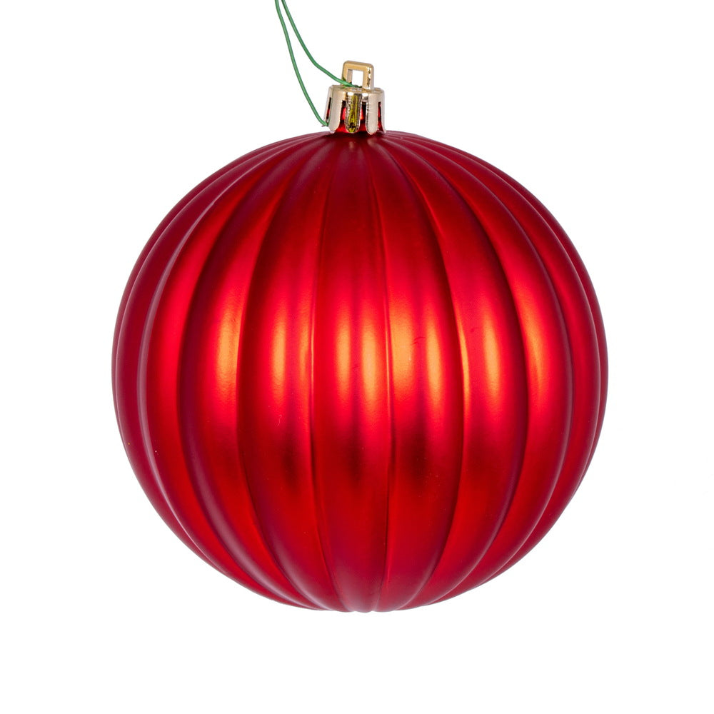10" Matte Lined Ball Ornament - Set of 6 — view 2