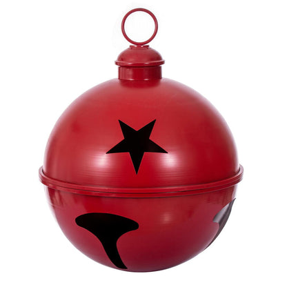 20" Matte Iron Bell Ornament - Red Red — view 2