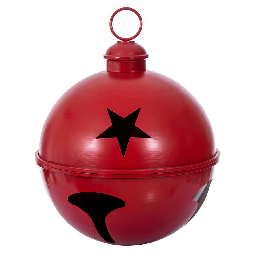 20" Matte Iron Bell Ornament - Red Red