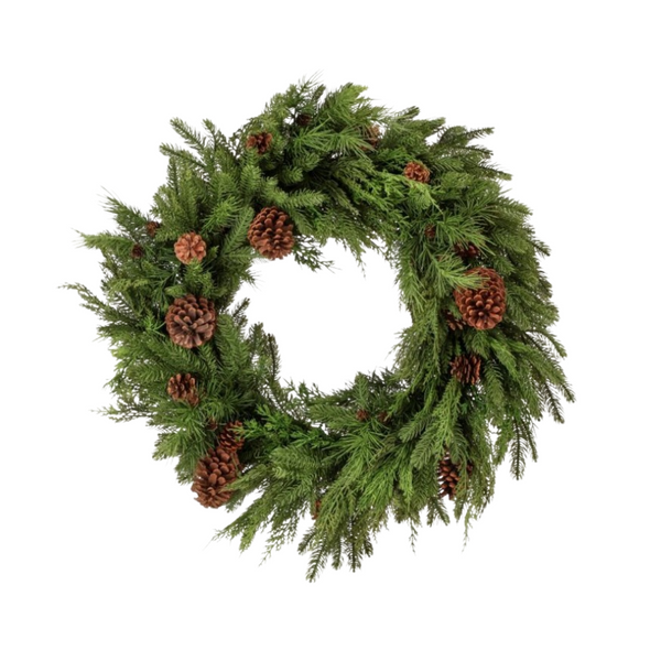 Natural Touch Mix Evergreen Wreath