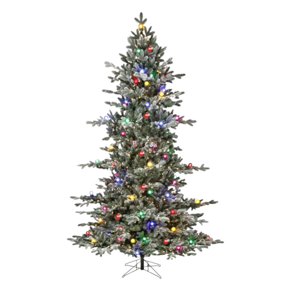 Candied Spruce LED Christmas Tree with Dura Lit Warm white and Interchangeable G40 Bulbs (7.5' and 9')