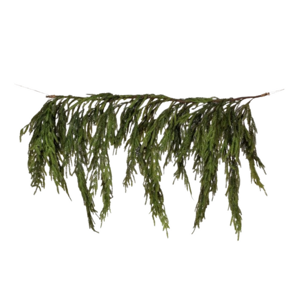 40X27" Real Touch Norfolk Pine Drippng Garland - Unlit