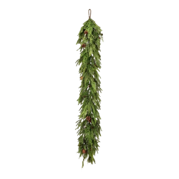 72X12" NATURAL TOUCH MIX EVERGREEN GARLAND