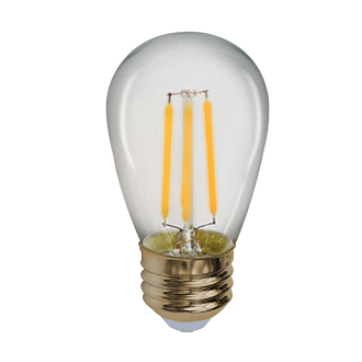 Dauer Brass Base Glass 2W 12V S14/ST14 Bulb