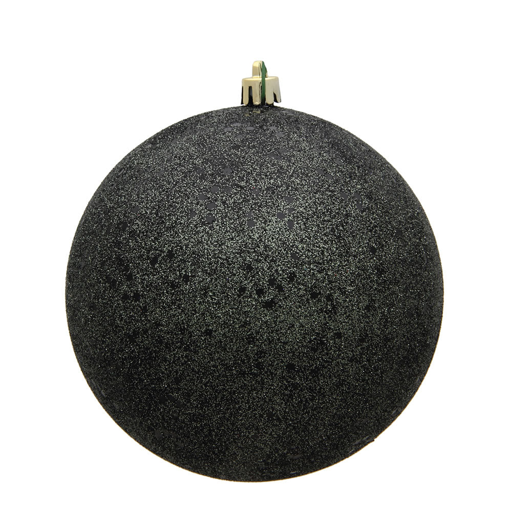 4" Shatterproof Ball Ornament - Gunmetal - Candy - UV Treated - Bag of 6 — view 5