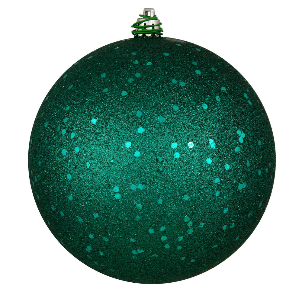 4" Shatterproof Ball Ornament - Denim Blue - Pearl - UV Treated - Set of 6 10" (Single)- Sequence — view 1