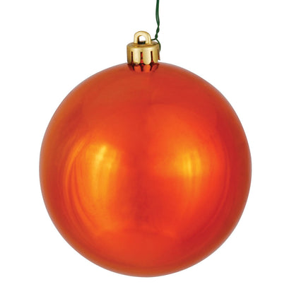 4" Shatterproof Ball Ornament - Champagne - Pearl - UV Treated - Set of 6 10" (Single)- Shiny (UV) — view 3