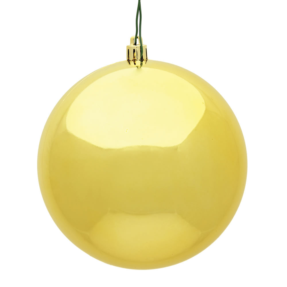 4" Shatterproof Ball Ornament - Hot Pink - Candy - UV Treated - Set of 4 10" (Single)- Shiny (UV) — view 1