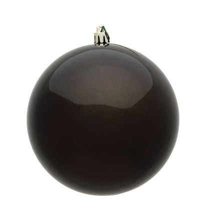 4" Shatterproof Ball Ornament - Gunmetal - Candy - UV Treated - Bag of 6 — view 4