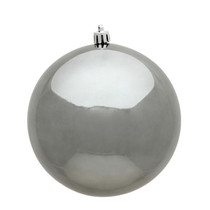4" Shatterproof Ball Ornament - Pewter - Candy - UV Treated - Bag of 6 — view 4