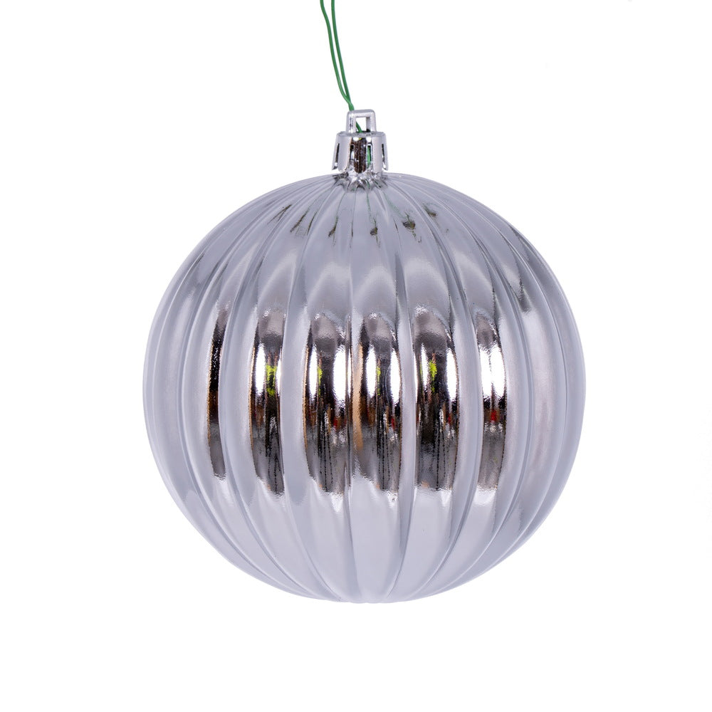 10" Shiny Lined Ball Ornament - Set of 6 — view 4