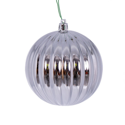 10" Shiny Lined Ball Ornament - Set of 6 — view 4