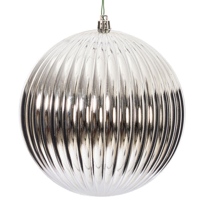 10" Shiny Lined Ball Ornament - Set of 4 — view 4
