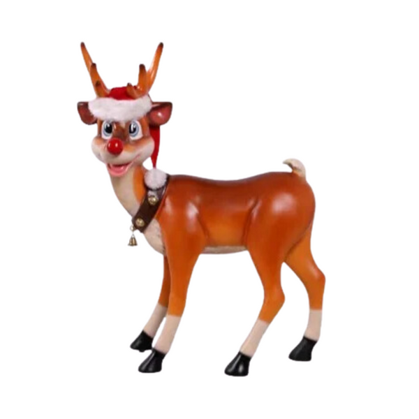 45 Inch Standing Reindeer Resin Display