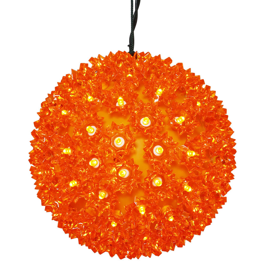 6" Orange Starlight Sphere - Steady Orange- 6"- Steady