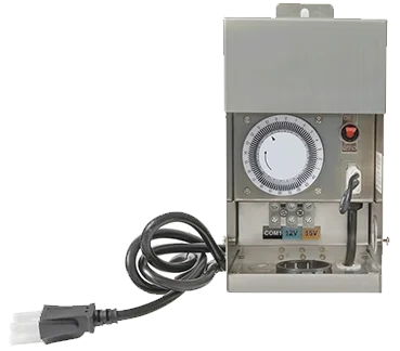 Stainless Steel Enclosure 150W, 12-15V, Single Circuit Transformer, /w Digital Timer — view 1