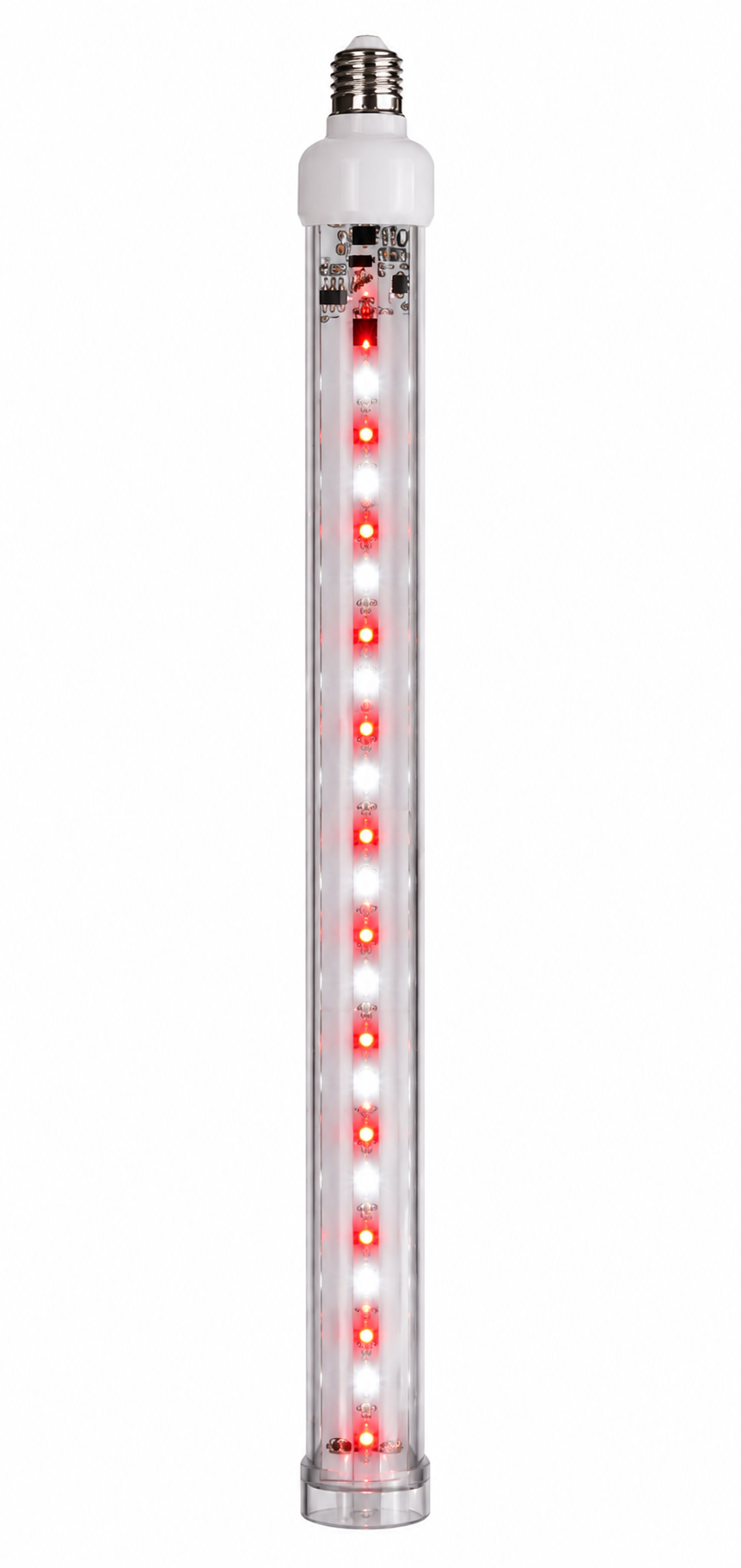 24" Pure White/Red Snowfall Tube Meteor Lights
