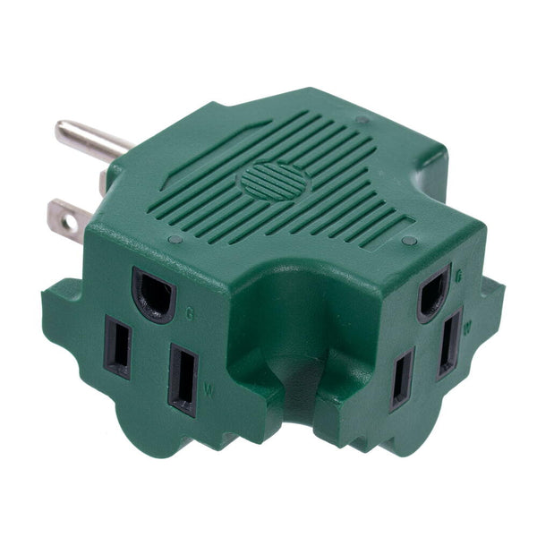 Green 3-Way Triple Tap / Splitter