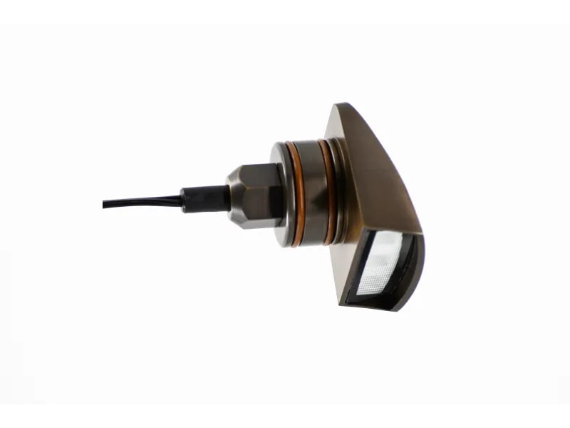 Lumien Core 2.5" Recessed Hooded Wall Light - Antique Brass (3.5 Watt, 3000K)