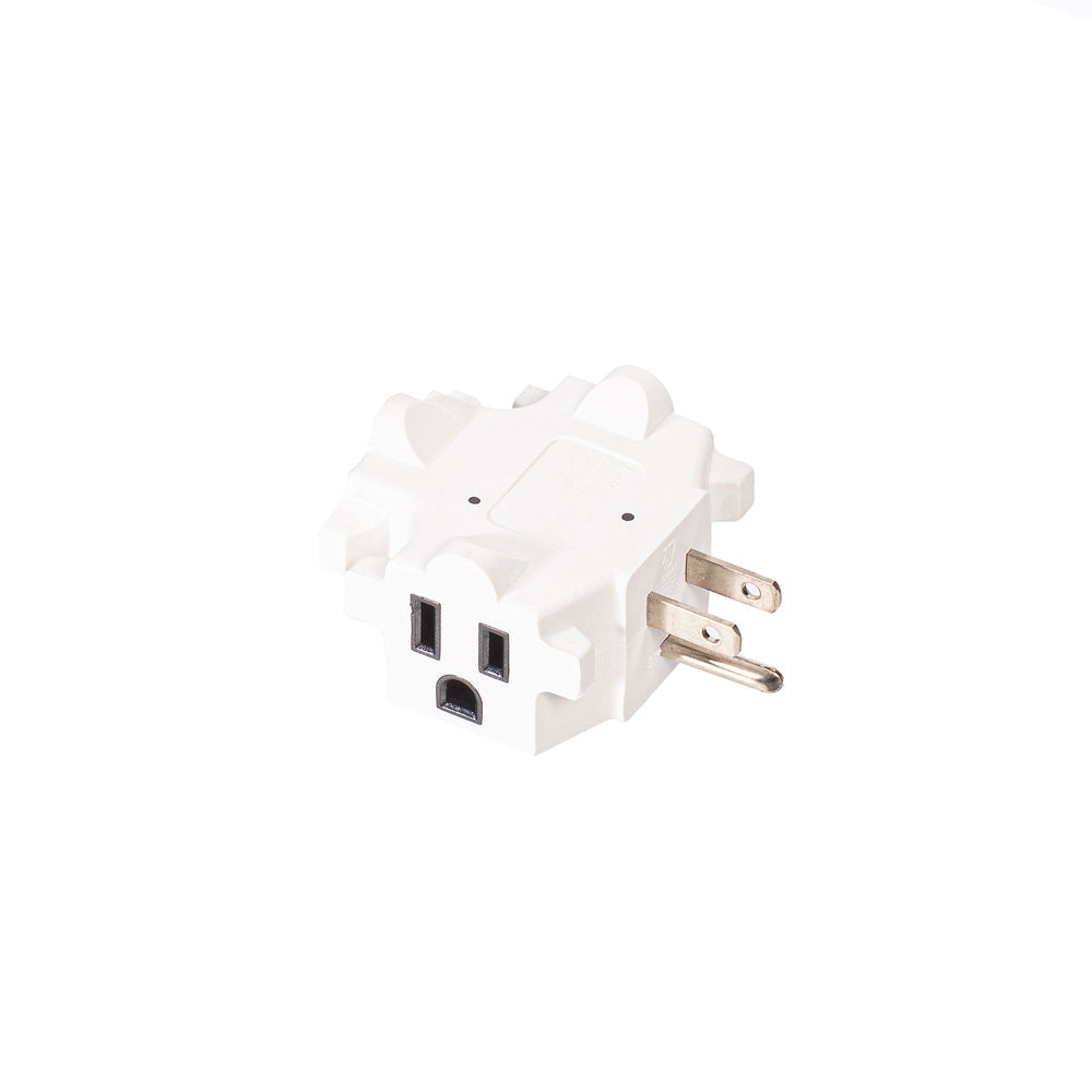 3-Way Triple Tap / Splitter -White White — view 1