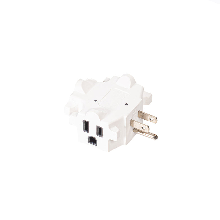 3-Way Triple Tap / Splitter -White White