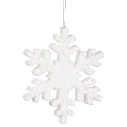 30" Outdoor Glitter Snowflake Ornament - White White- 30" — view 3