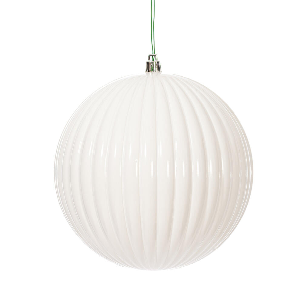 10" Shiny Lined Ball Ornament - Set of 4 — view 6