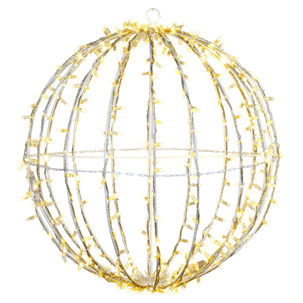 LED - Foldable Lighted Sphere - Heavy Duty Brown Frame