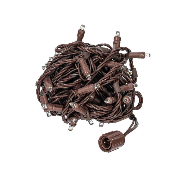 Stretchable 5MM Light Sets - RGB - 50 Light - FestivePro Series - Brown Wire