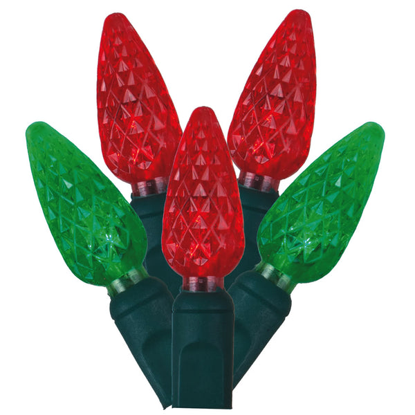 C6 Lights set - Red/Green  -  50 Lights