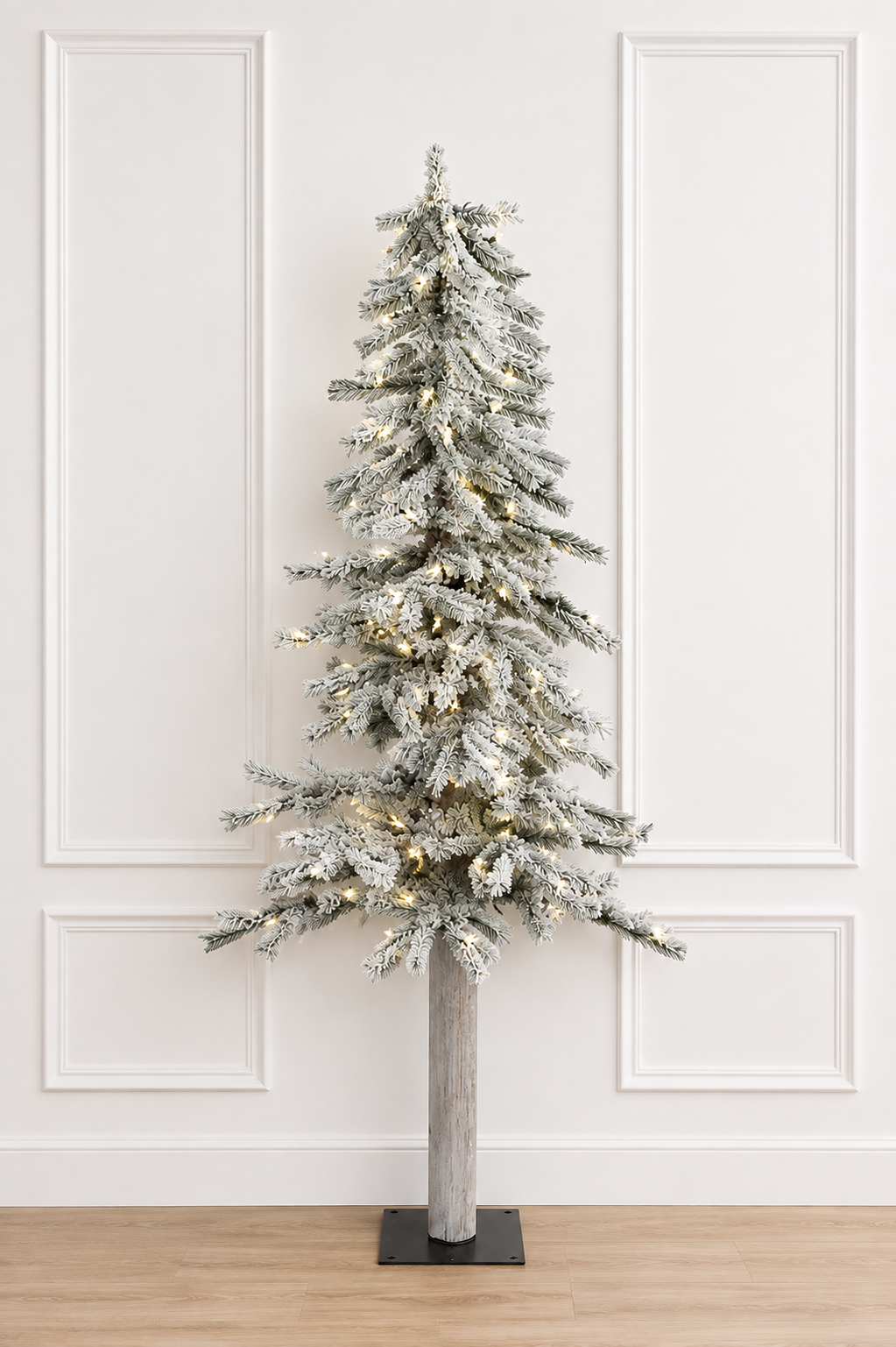 3' Flocked Alpine Accent Tree - Prelit 3' x 21"