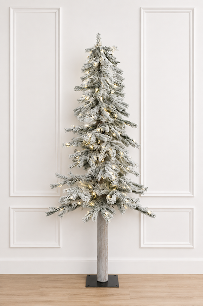 3' Flocked Alpine Accent Tree - Prelit 3' x 21"