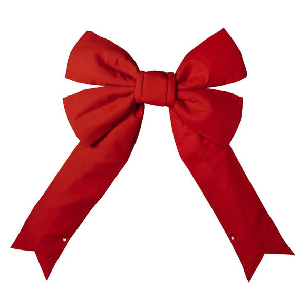 12" Red Canvas Bow