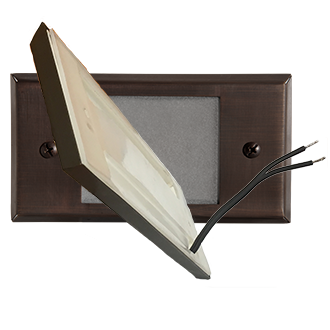 CABO Integrated Small Flat Panel Step Light Frosted - 5.5" x 2.937"
