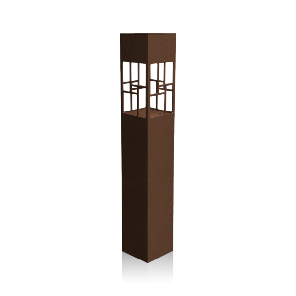 CENTER SQUARE 6x6 Silhouette Bollard