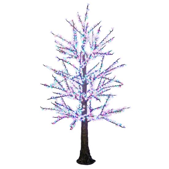 10' Cherry Blossom Tree - Dynamic RGBW - Brown Bark