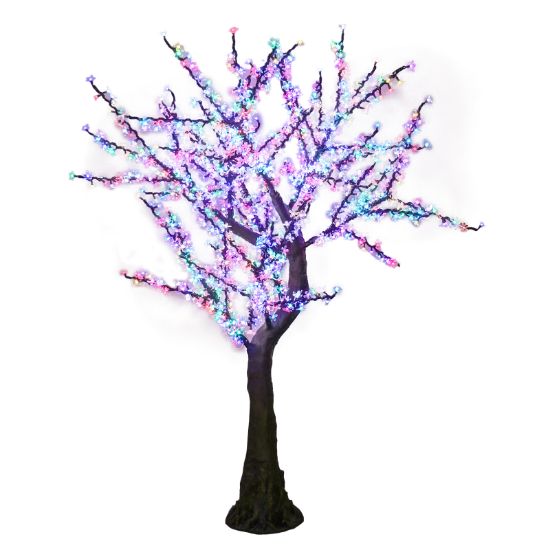 7' Cherry Blossom Tree - RGBWW - Brown Bark