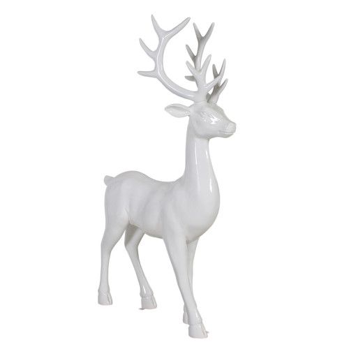 6' White Stag Standing