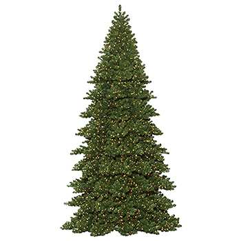 Commercial Frame Tower Christmas Tree - Branched Style - Coaxial Warm White Lights 12' -40'