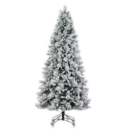 7.5' x 46'' Flocked Jackson Christmas Tree - 750 Warm White LED Lights 7.5' x 46"
