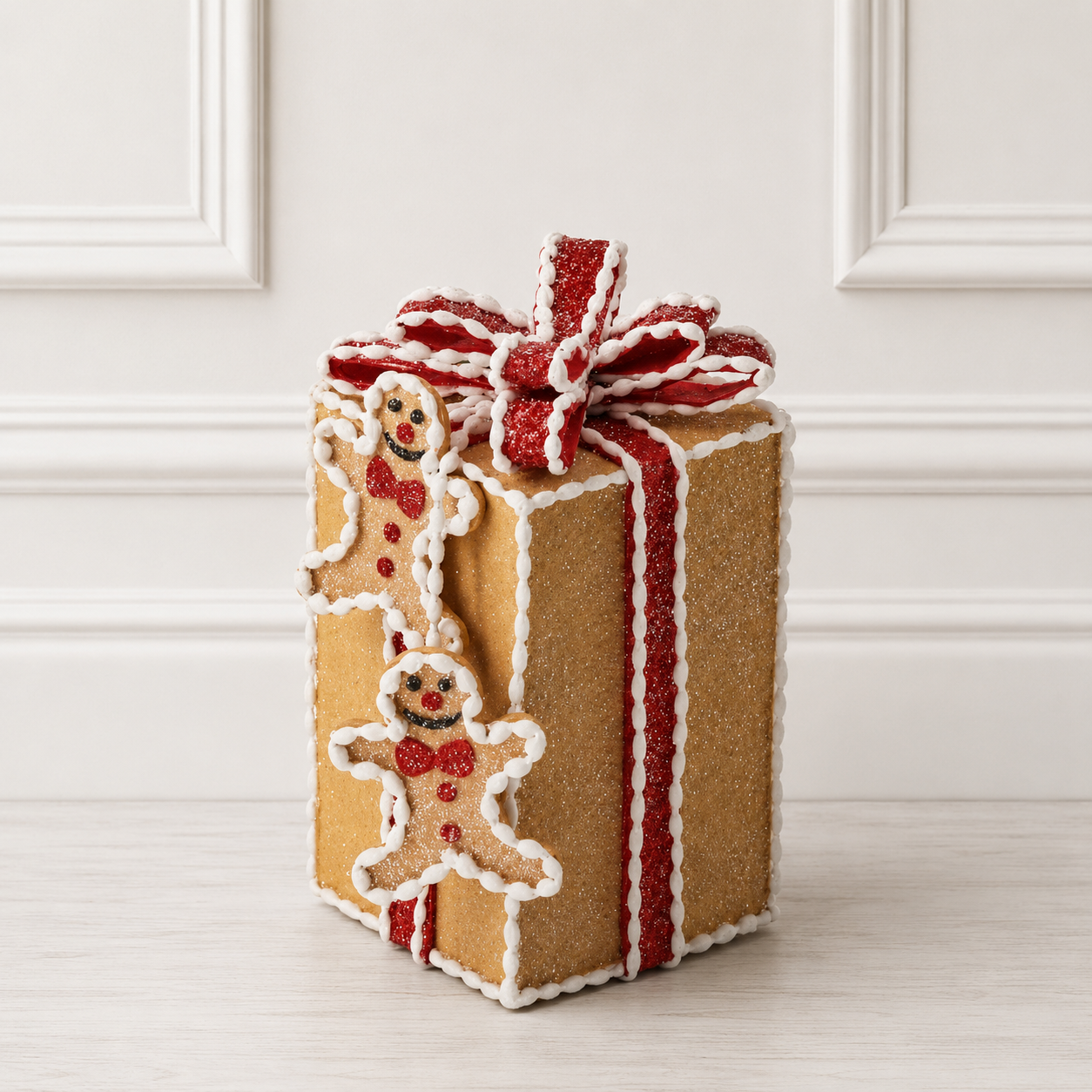 10" Gingerbread Gift Box Ornament