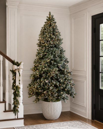 7.5' Mid Full Glacier Pine Tree - 57" Girth - Clear/Frost