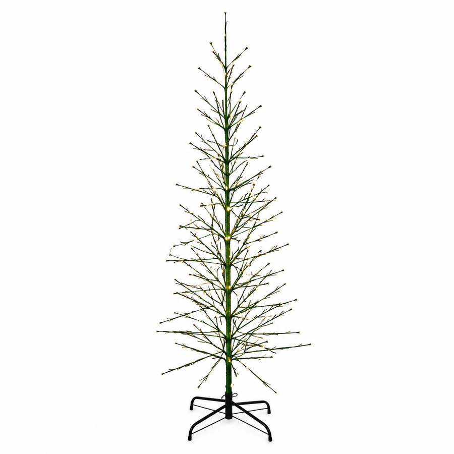 6.5' Lighted Twig Tree - Warm White - Green